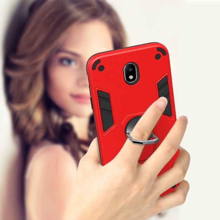 For Samsung Galaxy J7 Pro / J730 2 in 1 Armour Series PC + TPU Protective Case with Ring Holder