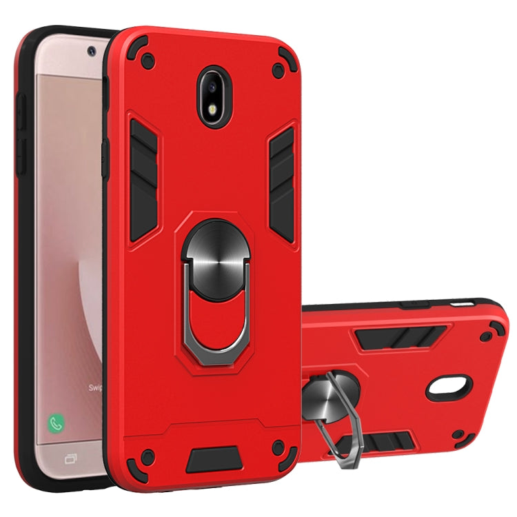 For Samsung Galaxy J7 Pro / J730 2 in 1 Armour Series PC + TPU Protective Case with Ring Holder