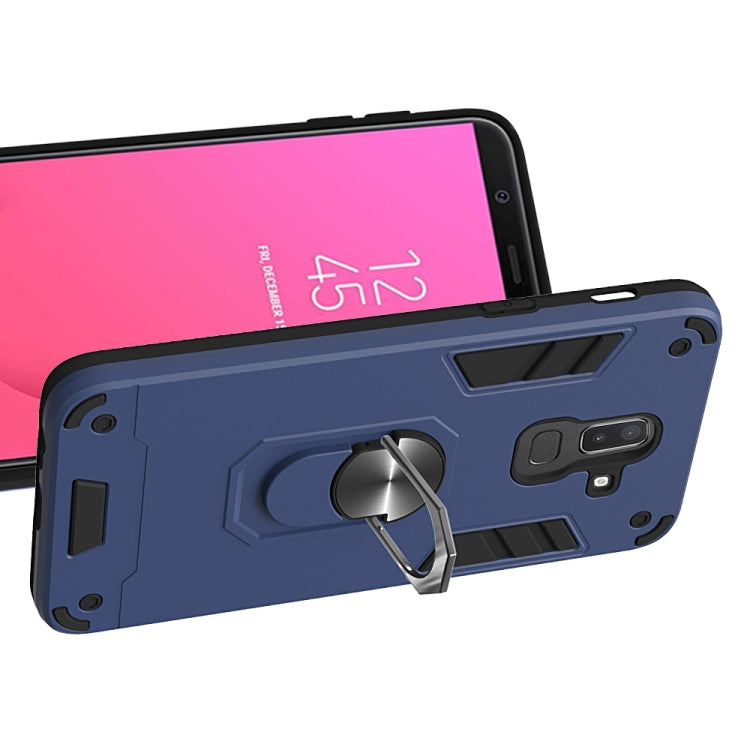 For Samsung Galaxy J8 (2018) 2 in 1 Armour Series PC + TPU Protective Case with Ring Holder