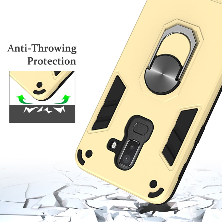 For Samsung Galaxy J8 (2018) 2 in 1 Armour Series PC + TPU Protective Case with Ring Holder