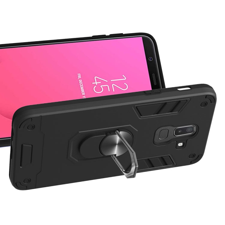 For Samsung Galaxy J8 (2018) 2 in 1 Armour Series PC + TPU Protective Case with Ring Holder