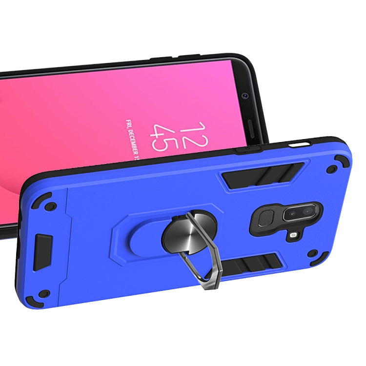 For Samsung Galaxy J8 (2018) 2 in 1 Armour Series PC + TPU Protective Case with Ring Holder