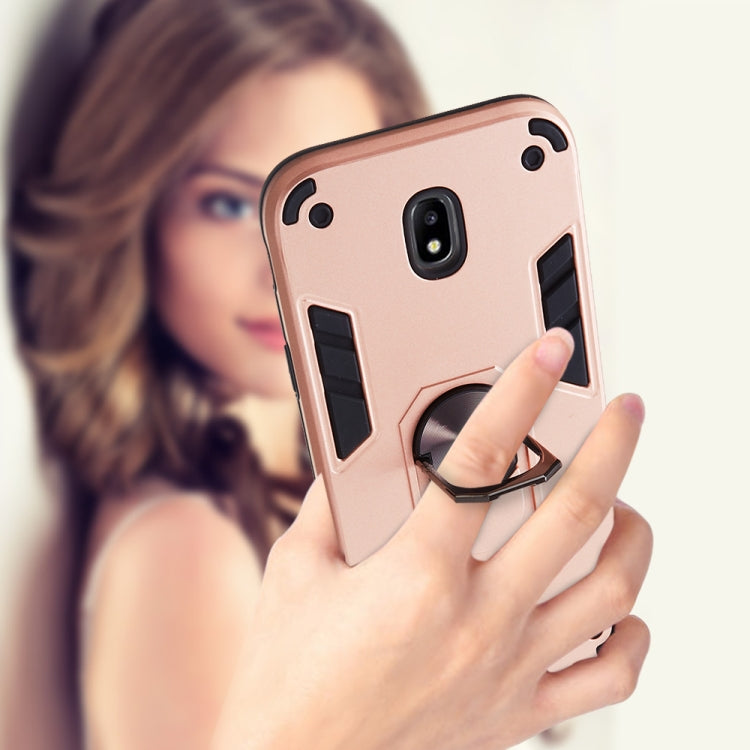 For Samsung Galaxy J5 Pro / J530 2 in 1 Armour Series PC + TPU Protective Case with Ring Holder