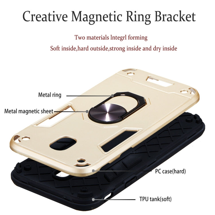 For Samsung Galaxy J5 Pro / J530 2 in 1 Armour Series PC + TPU Protective Case with Ring Holder