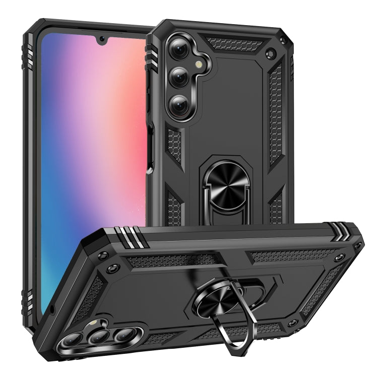For Samsung Galaxy A25 5G Shockproof TPU + PC Phone Case with Holder