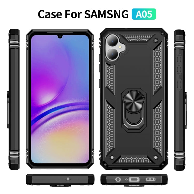 For Samsung Galaxy A05 Shockproof TPU + PC Phone Case with Holder