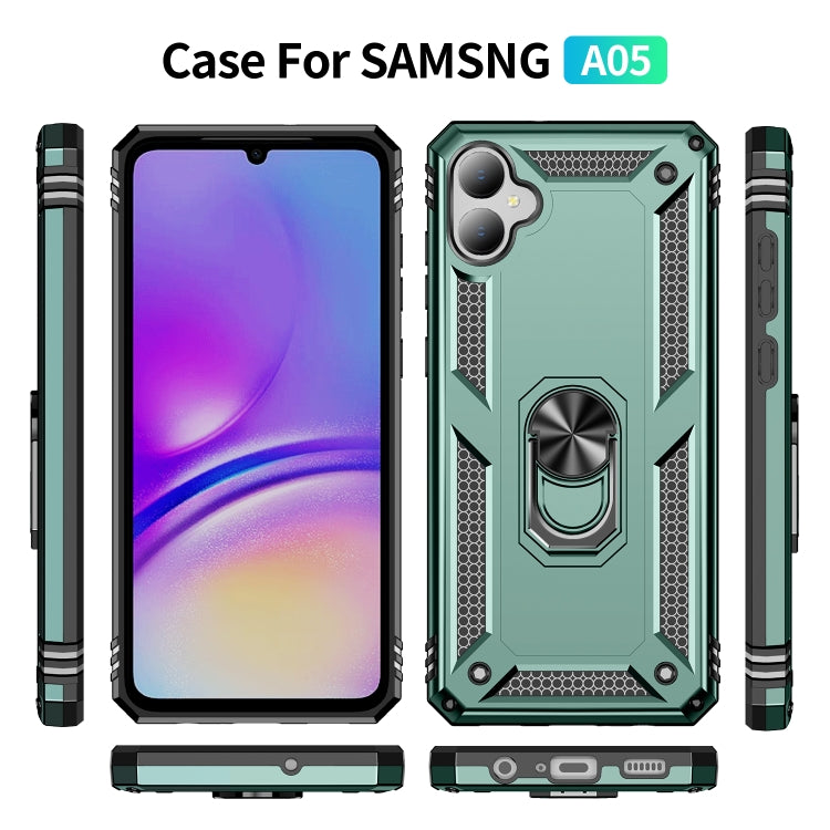 For Samsung Galaxy A05 Shockproof TPU + PC Phone Case with Holder