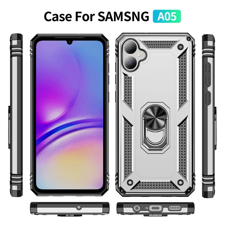 For Samsung Galaxy A05 Shockproof TPU + PC Phone Case with Holder
