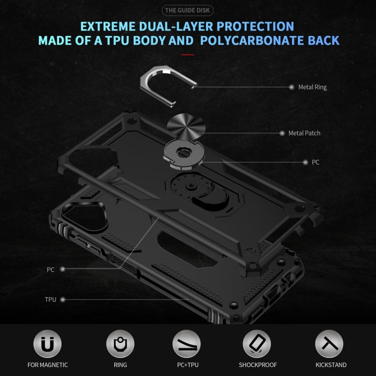 For Samsung Galaxy A06 4G Shockproof TPU + PC Phone Case with Holder