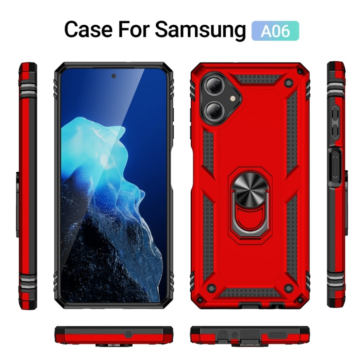 For Samsung Galaxy A06 4G Shockproof TPU + PC Phone Case with Holder