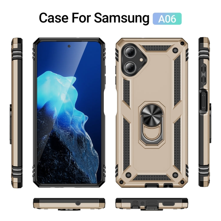 For Samsung Galaxy A06 4G Shockproof TPU + PC Phone Case with Holder