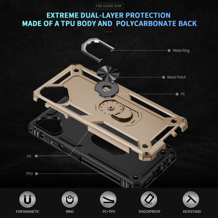 For Samsung Galaxy A06 4G Shockproof TPU + PC Phone Case with Holder