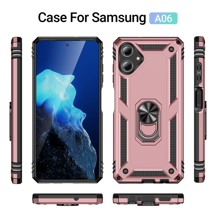For Samsung Galaxy A06 4G Shockproof TPU + PC Phone Case with Holder