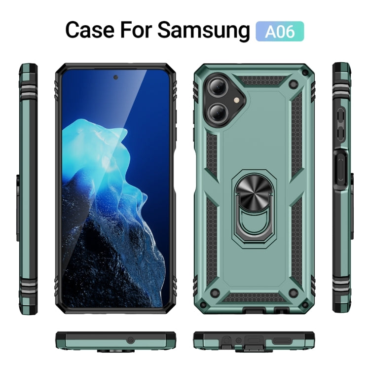 For Samsung Galaxy A06 4G Shockproof TPU + PC Phone Case with Holder