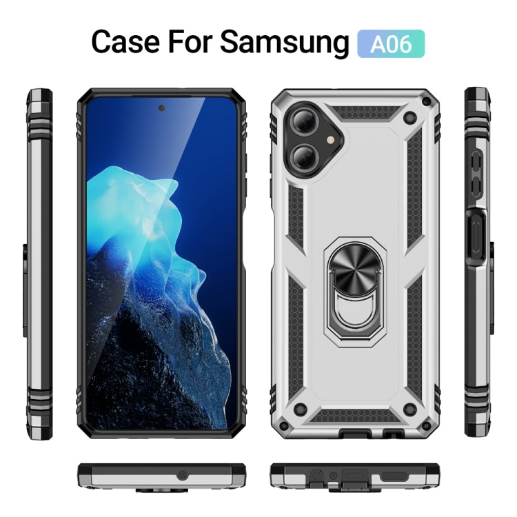 For Samsung Galaxy A06 4G Shockproof TPU + PC Phone Case with Holder