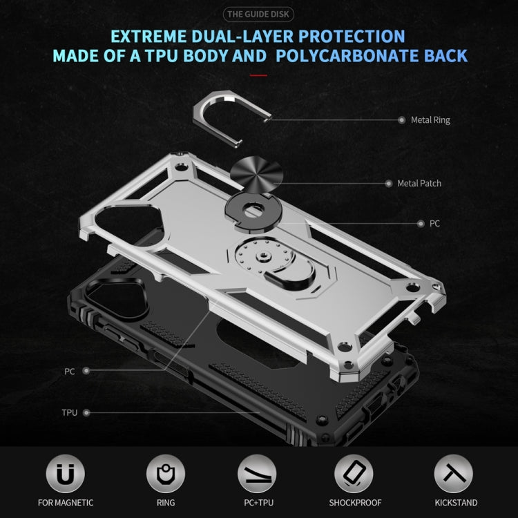 For Samsung Galaxy A06 4G Shockproof TPU + PC Phone Case with Holder