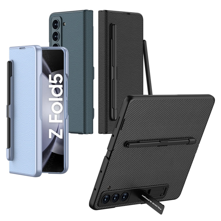 For Samsung Galaxy Z Fold5 GKK Flip Leather All-Inclusive Phone Case with Pen Holder