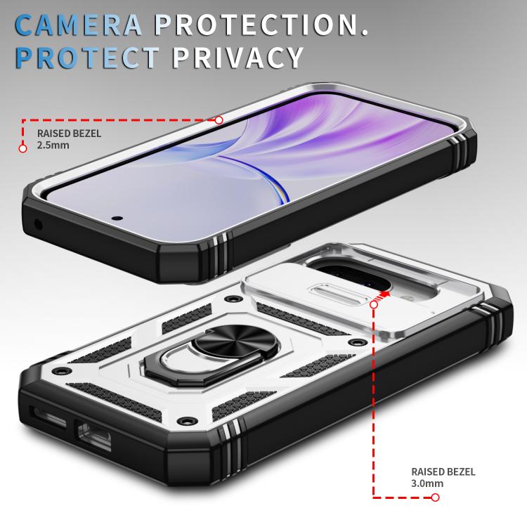 For Google Pixel 9a Sliding Camshield TPU + PC Phone Case with Holder