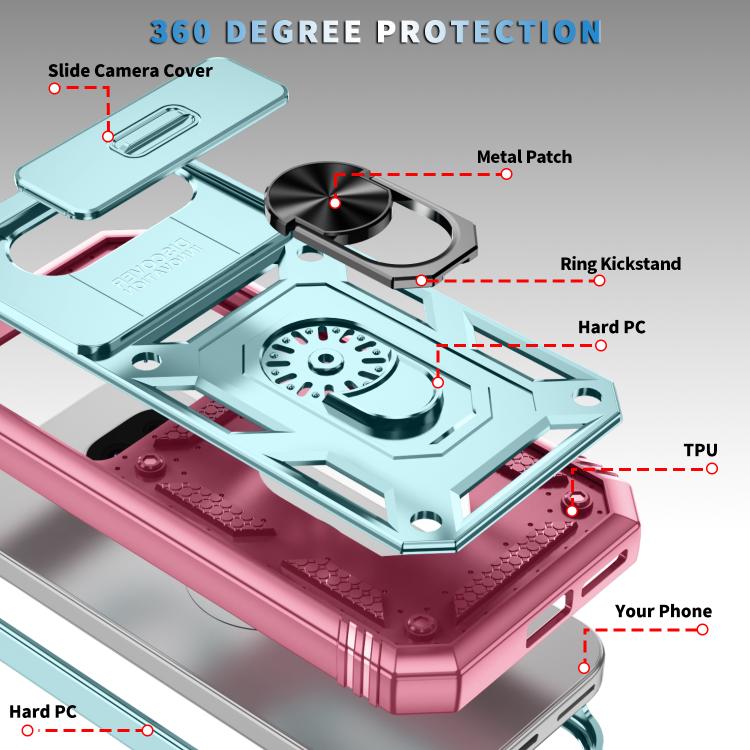 For Google Pixel 9a Sliding Camshield TPU + PC Phone Case with Holder