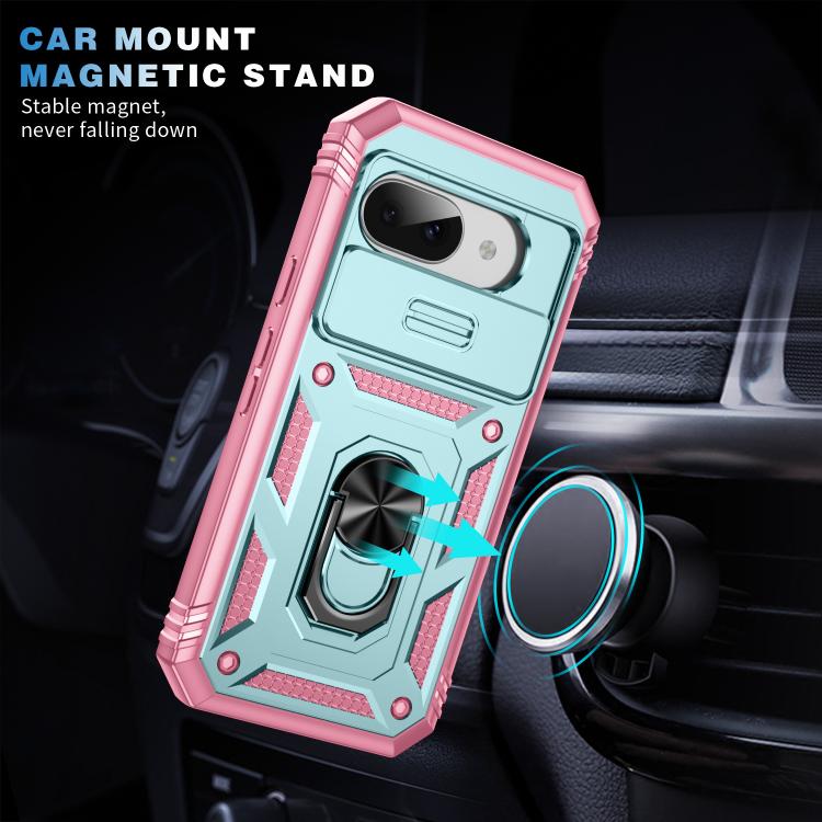 For Google Pixel 9a Sliding Camshield TPU + PC Phone Case with Holder
