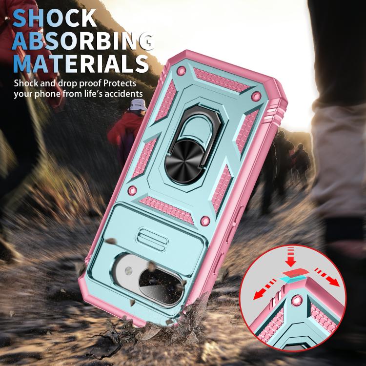 For Google Pixel 9a Sliding Camshield TPU + PC Phone Case with Holder