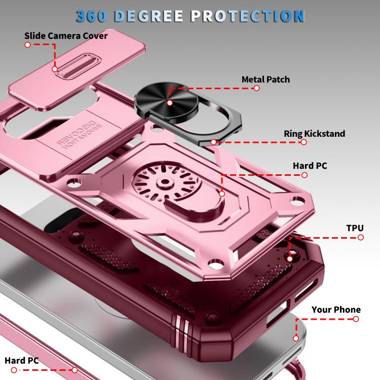 For Google Pixel 9a Sliding Camshield TPU + PC Phone Case with Holder