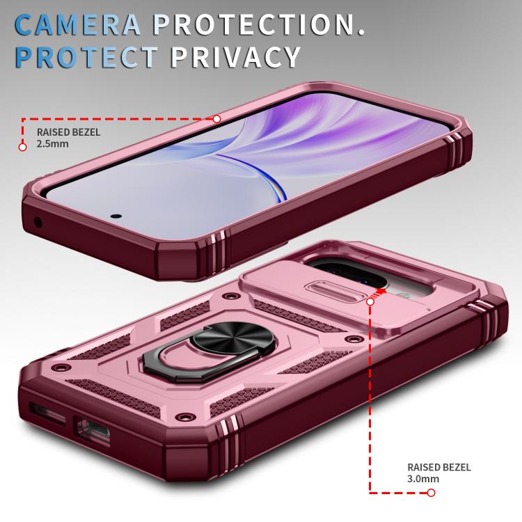 For Google Pixel 9a Sliding Camshield TPU + PC Phone Case with Holder
