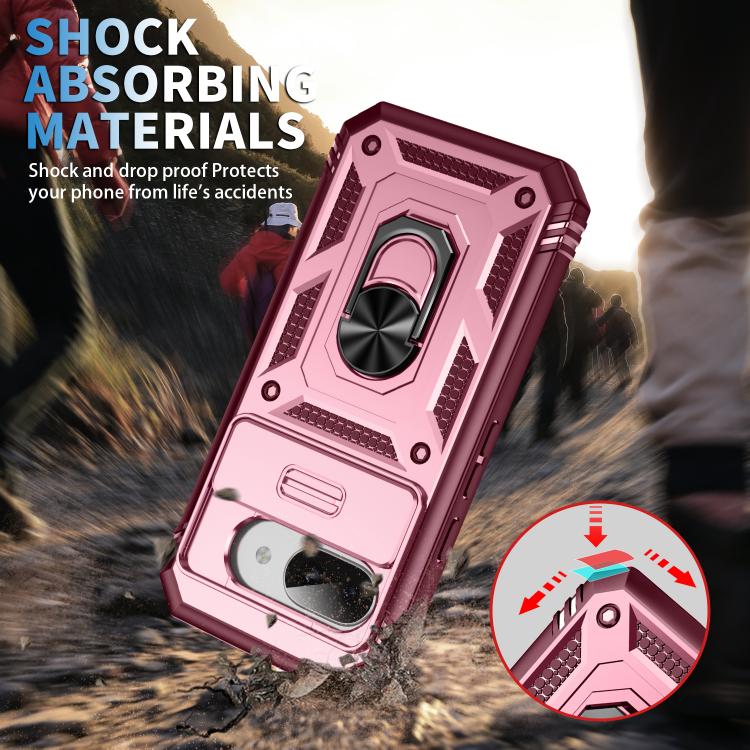 For Google Pixel 9a Sliding Camshield TPU + PC Phone Case with Holder