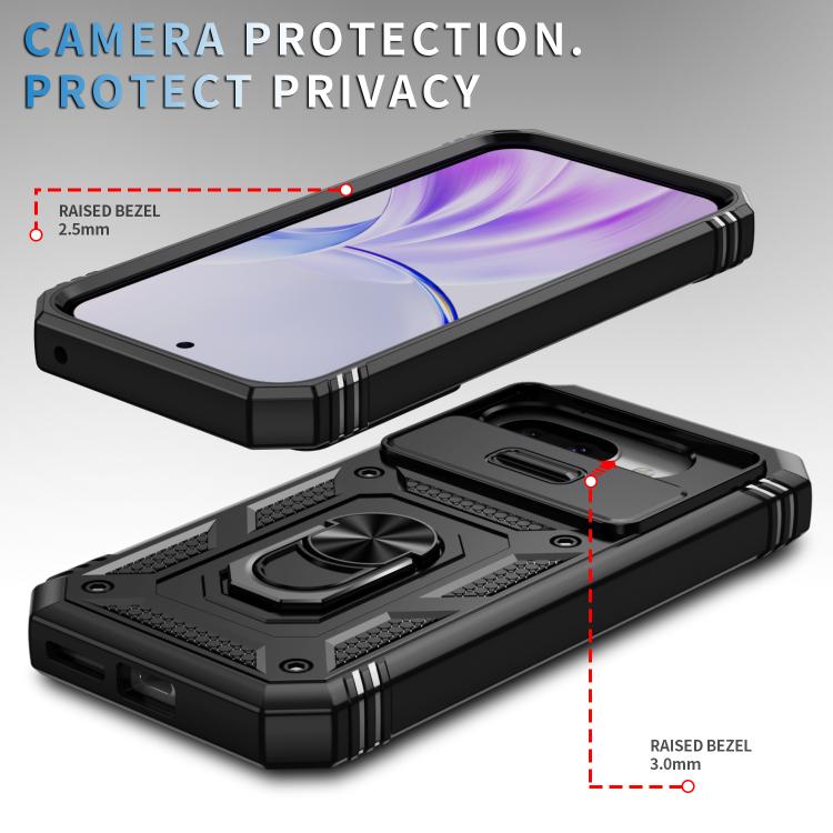 For Google Pixel 9a Sliding Camshield TPU + PC Phone Case with Holder