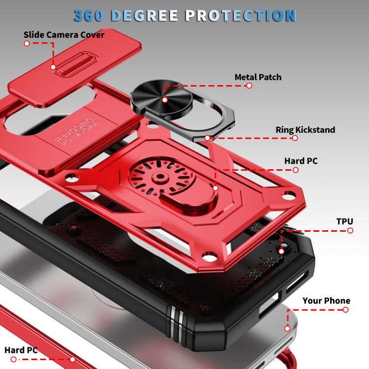 For Google Pixel 9a Sliding Camshield TPU + PC Phone Case with Holder