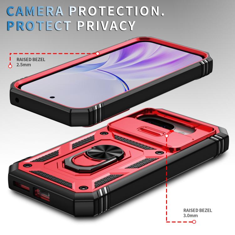 For Google Pixel 9a Sliding Camshield TPU + PC Phone Case with Holder
