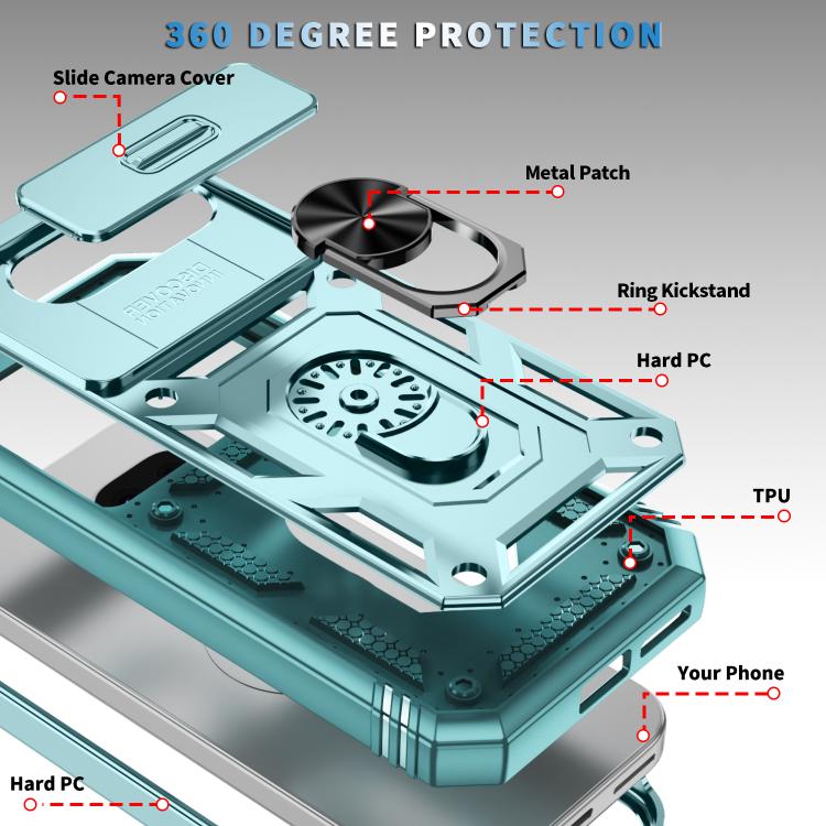 For Google Pixel 9a Sliding Camshield TPU + PC Phone Case with Holder