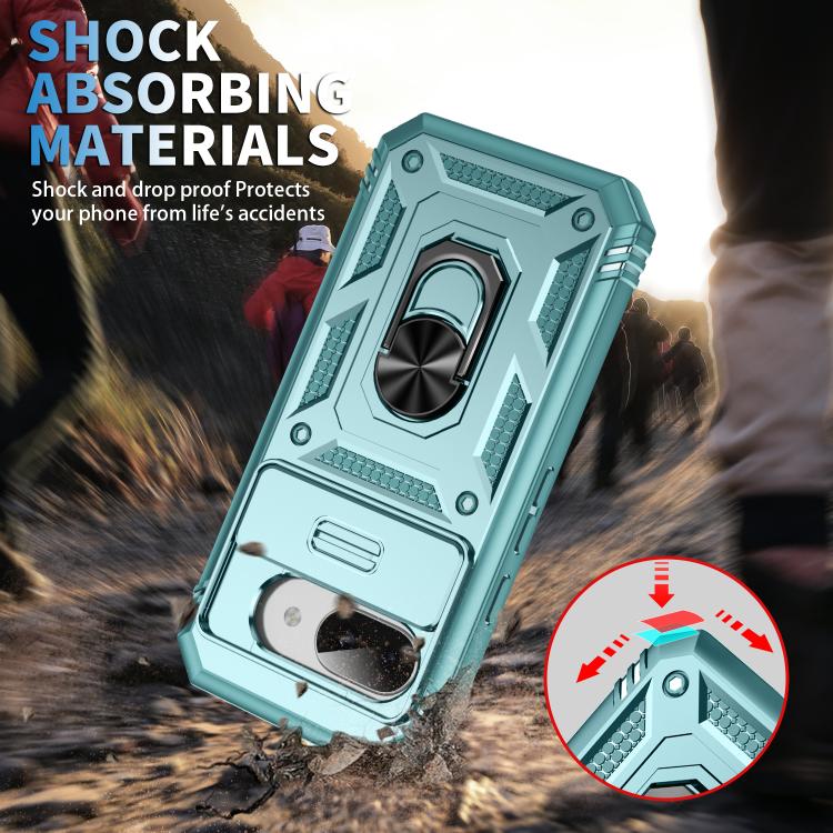 For Google Pixel 9a Sliding Camshield TPU + PC Phone Case with Holder