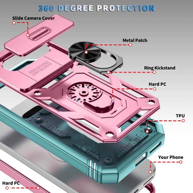 For Google Pixel 9a Sliding Camshield TPU + PC Phone Case with Holder