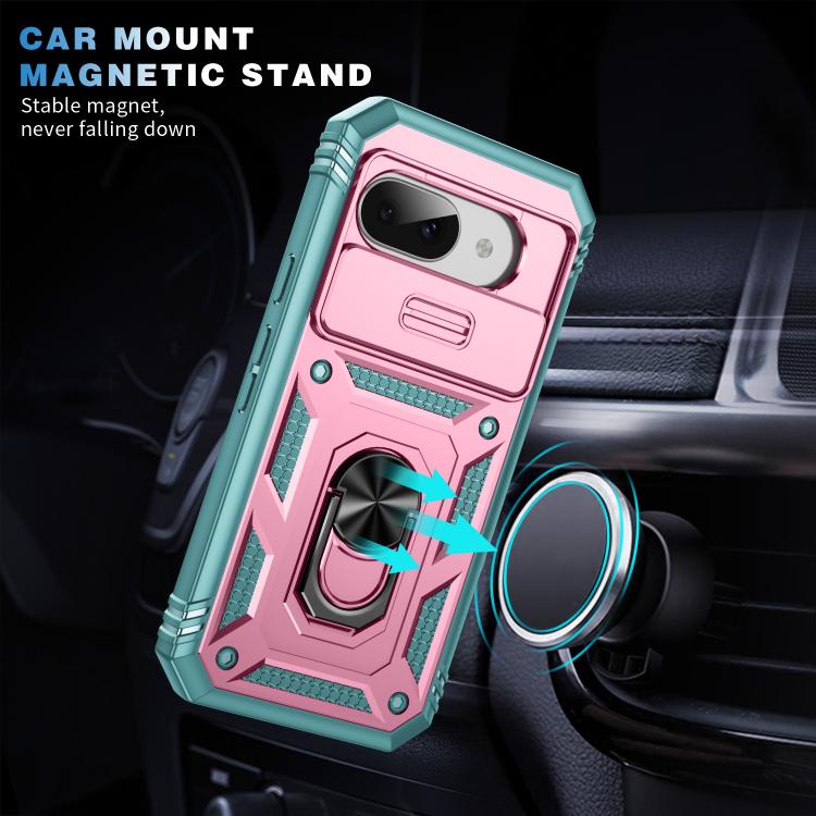 For Google Pixel 9a Sliding Camshield TPU + PC Phone Case with Holder