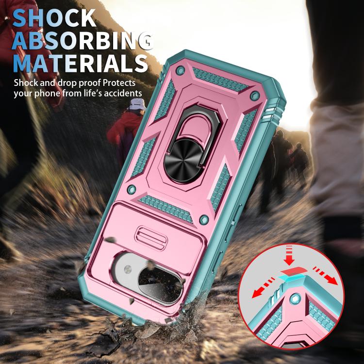 For Google Pixel 9a Sliding Camshield TPU + PC Phone Case with Holder