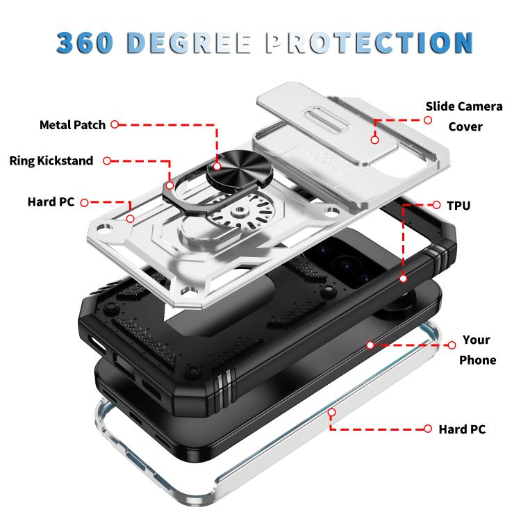 For Google Pixel 10 Pro XL Sliding Camshield TPU + PC Phone Case with Holder