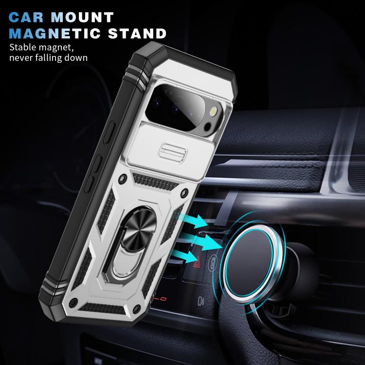 For Google Pixel 10 Pro XL Sliding Camshield TPU + PC Phone Case with Holder