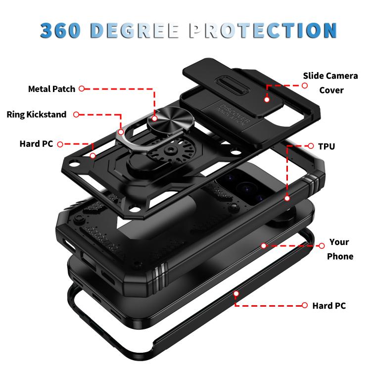 For Google Pixel 10 Pro XL Sliding Camshield TPU + PC Phone Case with Holder