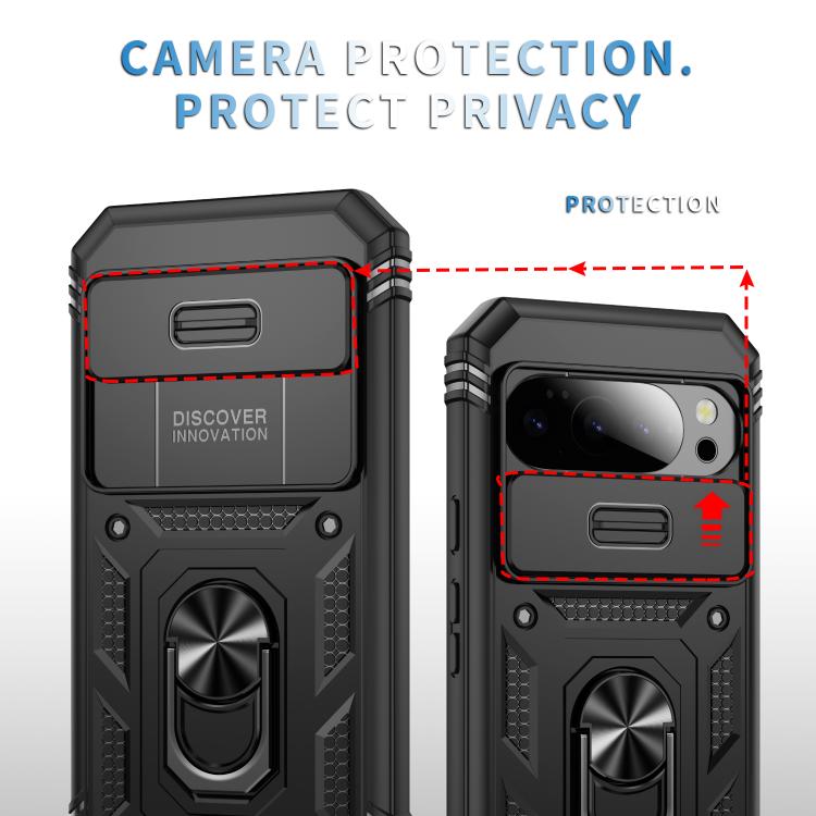 For Google Pixel 10 Pro XL Sliding Camshield TPU + PC Phone Case with Holder