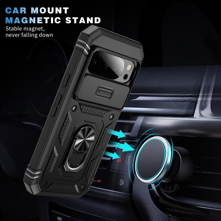For Google Pixel 10 Pro XL Sliding Camshield TPU + PC Phone Case with Holder