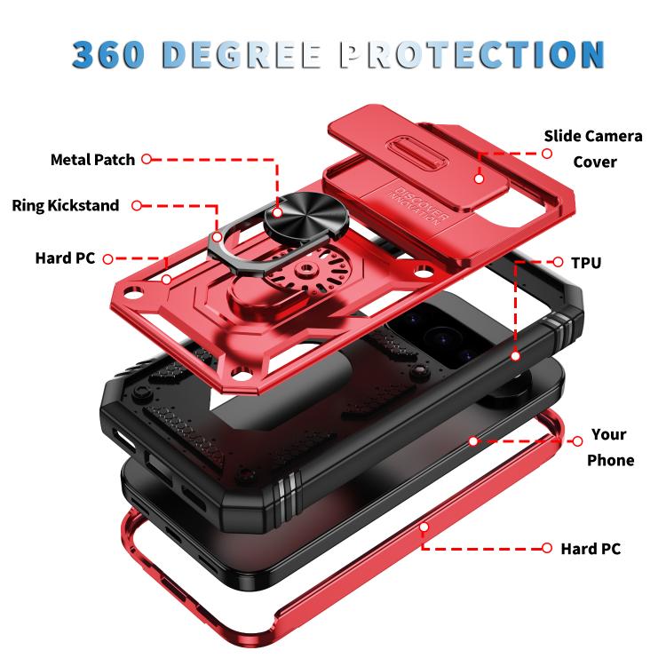 For Google Pixel 10 Pro XL Sliding Camshield TPU + PC Phone Case with Holder