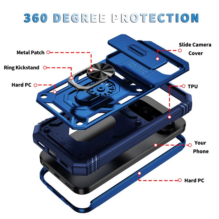 For Google Pixel 10 Pro XL Sliding Camshield TPU + PC Phone Case with Holder