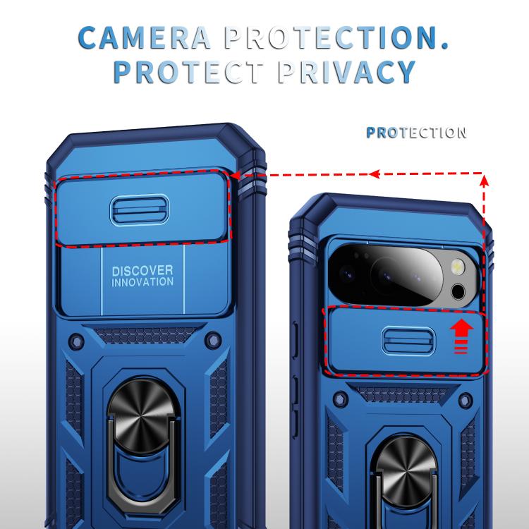For Google Pixel 10 Pro XL Sliding Camshield TPU + PC Phone Case with Holder