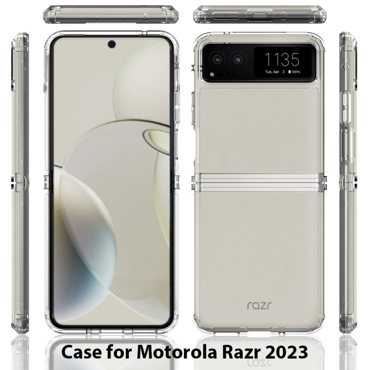 For Motorola Razr 40 Scratchproof Acrylic TPU Phone Case(Transparent)