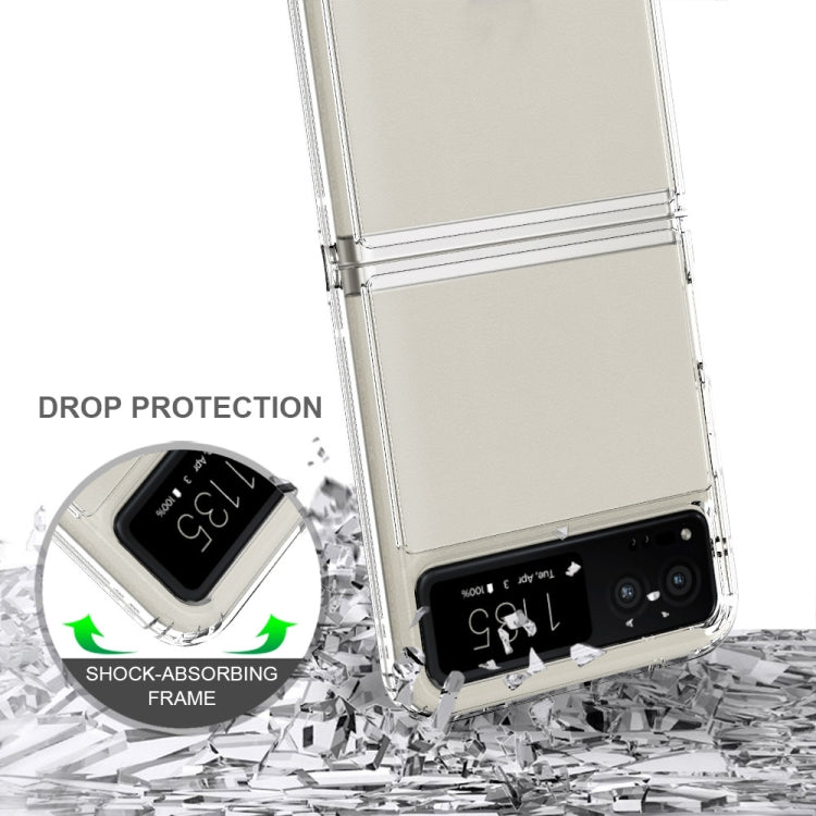 For Motorola Razr 40 Scratchproof Acrylic TPU Phone Case(Transparent)