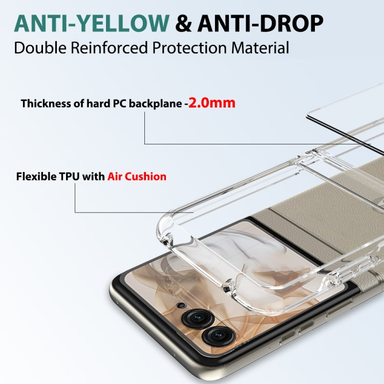 For Motorola Razr 50 / Razr 2024 Scratchproof Acrylic TPU Phone Case - Transparent