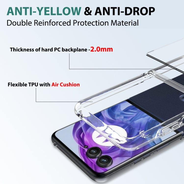 For Motorola Razr 50 Ultra / Razr+ 2024 Scratchproof Acrylic TPU Phone Case - Transparent