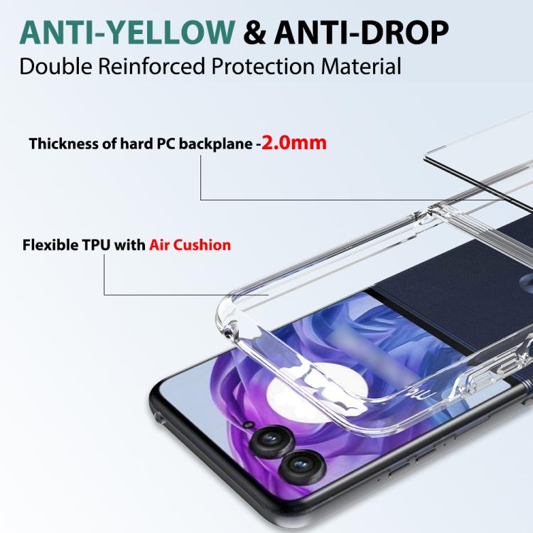 For Motorola Razr 70 Ultra / 60 Ultra Scratchproof Acrylic TPU Phone Case - Transparent