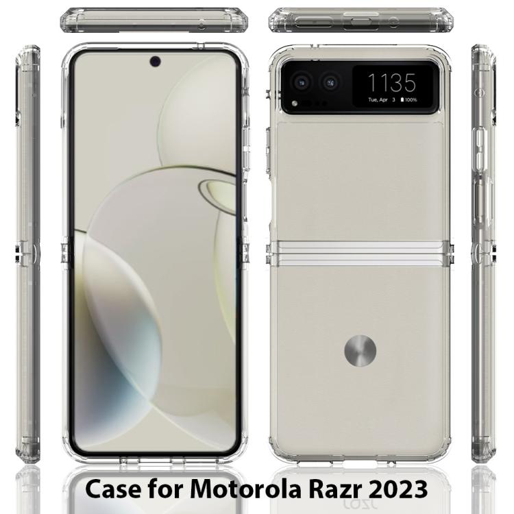 For Motorola Razr 2023 Scratchproof Acrylic TPU Phone Case - Transparent
